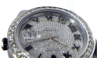 Rolex Datejust II Steel Pave Diamond Roman Dial & Bezel 41mm Watch Box 116334 4