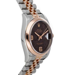 Rolex Datejust Auto 36mm Steel Gold Diamonds Mens Jubilee Bracelet Watch 116201 4