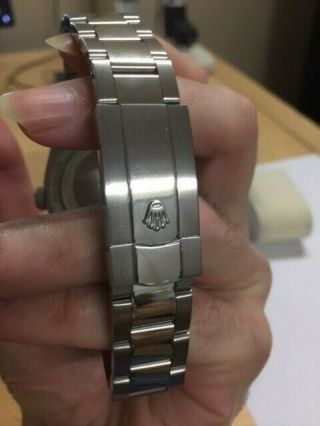 Men ' s Rolex Milgauss 116400GV Oyster Perpetual Z - Blue Dial Green Crystal Watch 4