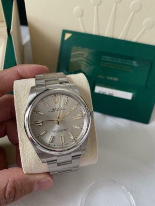 Rolex Oyster Perpetual 41mm Oyster Steel Silver Dial Brand - 124300