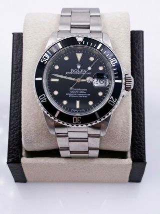 Rolex Submariner 16610 Black Dial Stainless Steel Watch 2