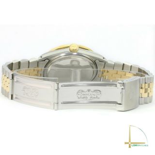 Rolex Datejust Mens 36mm Gold & SS Red Vignette Diamond Dial and Bezel Watch 5