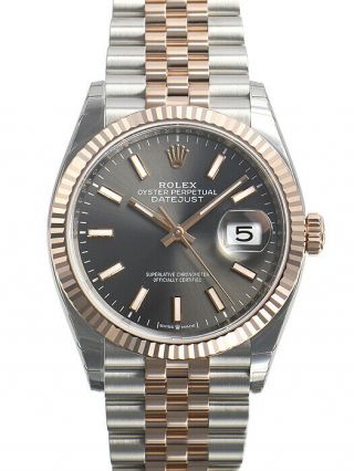 Rolex Datejust 126231 Steel & Everose Gold Jubilee Rhodium Index Dial 36mm Watch