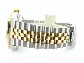 Mens Rolex Datejust 18k Gold and Steel Watch MOP Diamond Dial 1.  3ct Bezel 16233 4