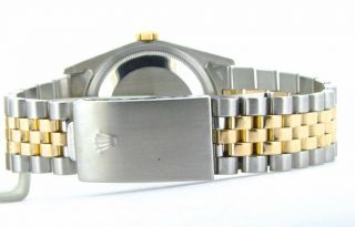 Mens Rolex Datejust 18k Gold and Steel Watch MOP Diamond Dial 1.  3ct Bezel 16233 5