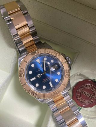 Rolex Two Tone Yachtmaster Blue Dial 16623 F Series