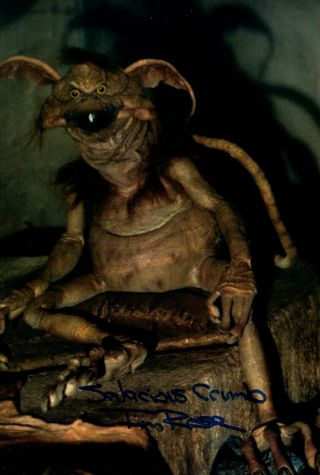 Tim Rose Signed Autograph Star Wars In Person 8x12 With Salacious Crumb
