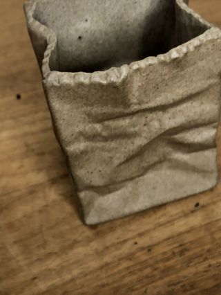 Harvey Craft STYLE Pop Art Ceramic Brown Paper Bag MINIATURE 3