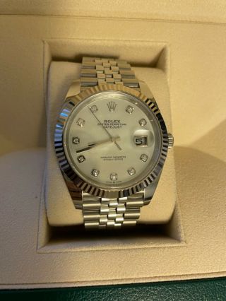 Rolex Datejust 41mm 18K White Gold & Steel,  Mother - of - Pearl Dial 126334,  62610 6