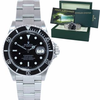 2009 Engraved Rehaut Rolex Submariner Date 16610 Steel 40mm Watch Box