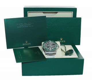 2020 DISCONTINUED Rolex Submariner Hulk 116610LV Green Ceramic Watch Box 2