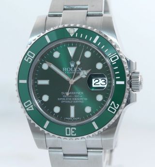 2020 DISCONTINUED Rolex Submariner Hulk 116610LV Green Ceramic Watch Box 3