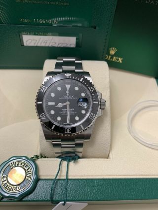 Rolex Submariner Date 116610 Oyster Steel Ceramic Bezel Watch BOX/PAPERS UNWORN 6