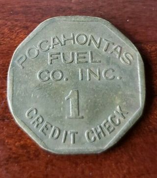 Vintage Pocahontas Fuel Co.  West Virginia Coal Scrip Token Virginia 1¢