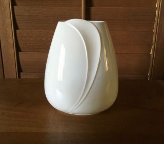 Vintage Kaiser W Germany White Porcelain Vase Mid Century Modern