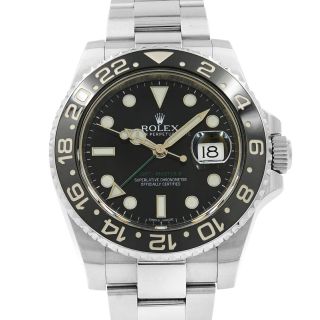 Rolex GMT - Master II Black Dial 116710LN Steel Automatic Men ' s Watch Box Papers 2