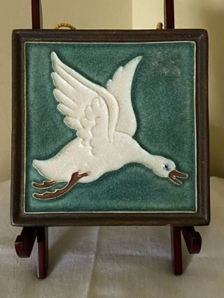 Vintage Delft Porceleyne Fles Cloisonne Flying Goose Tile