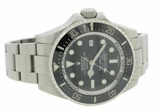 PAPERS 2015 Rolex Sea - Dweller Deepsea 116660 Steel 44mm Black Ceramic Dive Watch 4