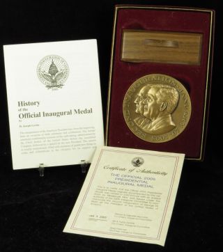 2005 Inauguration Medal 2nd Term George W.  Bush Dick Cheney 2 3/4 " Bronze