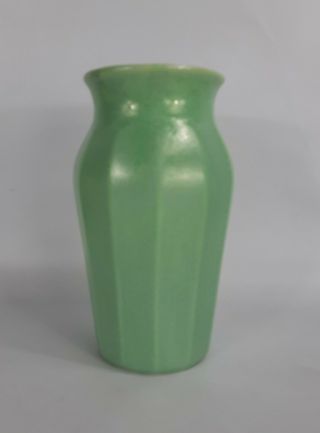 Zanesville ? Art & Crafts Pottery Matte Green Vase