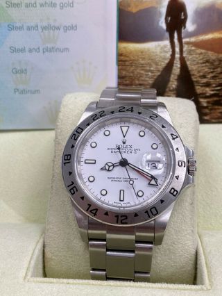 Rolex Explorer Ii White Dial 16570 White Dial Stainless Steel Box Papers
