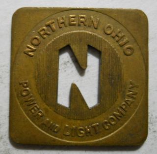 Northern Ohio Power And Light Company (akron) Transit Token - Oh10k