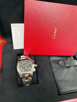 Men’s Stainless Cartier Roadster Chronograph XL Box & Papers Factory Serviced 2