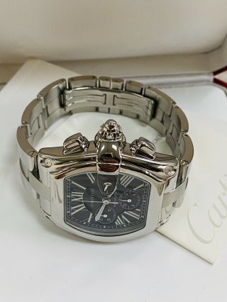 Men’s Stainless Cartier Roadster Chronograph XL Box & Papers Factory Serviced 3