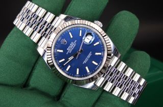 Rolex Datejust 126334 41mm Blue Dial Steel & 18k Gold Bezel Jubilee Watch