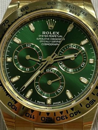 Rolex Daytona 116508 18K Yellow Gold Green Dial Brand 2020 6