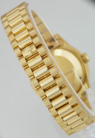 Rolex DateJust President 31mm Mid - Size 18K Yellow Gold Watch DIAMOND BEZEL 68278 5