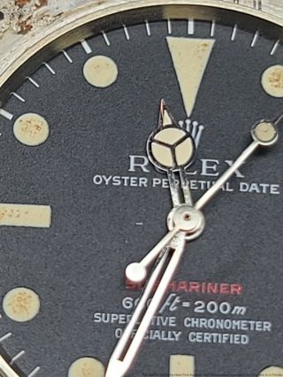Awesome Vintage Rolex Feet First Red Submariner 1680 Stainless Steel 1970 matte 5