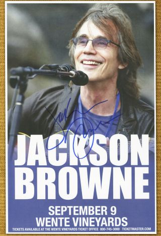 Jackson Browne Autographed Concert Poster The Load Out,  For A Dancer