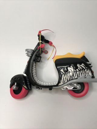 Monster High Scooter Bike Moped Motorcycle Toy Black Pink Yellow Skulls