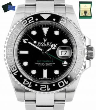 2019 Rolex Gmt - Master Ii Black Stainless Steel 40mm Ceramic 116710 Ln Watch
