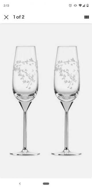 Kate Spade Gardner Street Champagne Flutes Set Of 2 -
