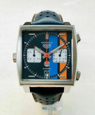Tag Heuer Monaco Steve Mcqueen Gulf Special Edition Caw211r Box & Papers £5195