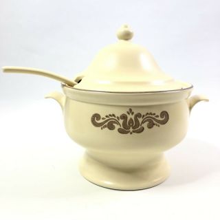 Vintage Pfaltzgraff Village Soup Tureen With Lid And Ladle