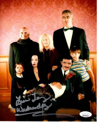 Lisa Loring Signed 8x10 Photo Wednesday Addams Family Horror Jsa Authentication