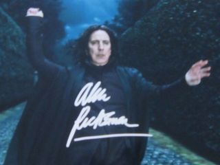 Alan Rickman Harry Potter Sorcerer Signed Great 8x10 Photo Pic
