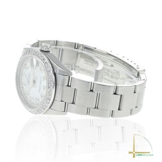 Rolex Datejust Ladies Watch Stainless Steel White MOP Diamond Dial & Bezel 31mm 3