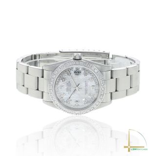 Rolex Datejust Ladies Watch Stainless Steel White MOP Diamond Dial & Bezel 31mm 4
