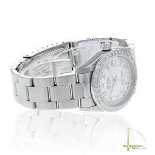 Rolex Datejust Ladies Watch Stainless Steel White MOP Diamond Dial & Bezel 31mm 5