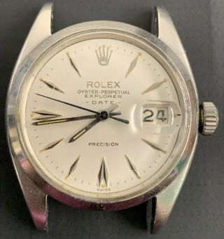 Vintage Rolex Explorer Automatic Men Watch Ref.  5700 And Papers