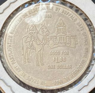 1968 Regina Saskatchewan $1 Trade Dollar - Buffalo Days Centennial