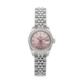 Rolex Datejust Auto Steel Gold Diamonds Ladies Jubilee Bracelet Watch 179384