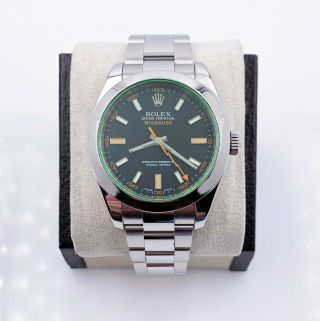 Rolex Milgauss Green Crystal Black Dial 116400 Stainless Steel 2