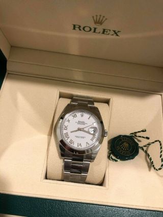2020 Card - Rolex Datejust 41mm White Roman Numeral Dial - 126300 2