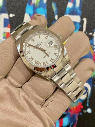 2020 Card - Rolex Datejust 41mm White Roman Numeral Dial - 126300 4
