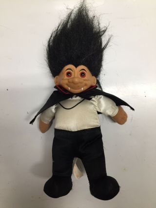 Russ Vampire Dracula Troll Doll 10 " Tall Vinyl Head Plush Body Halloween Toy